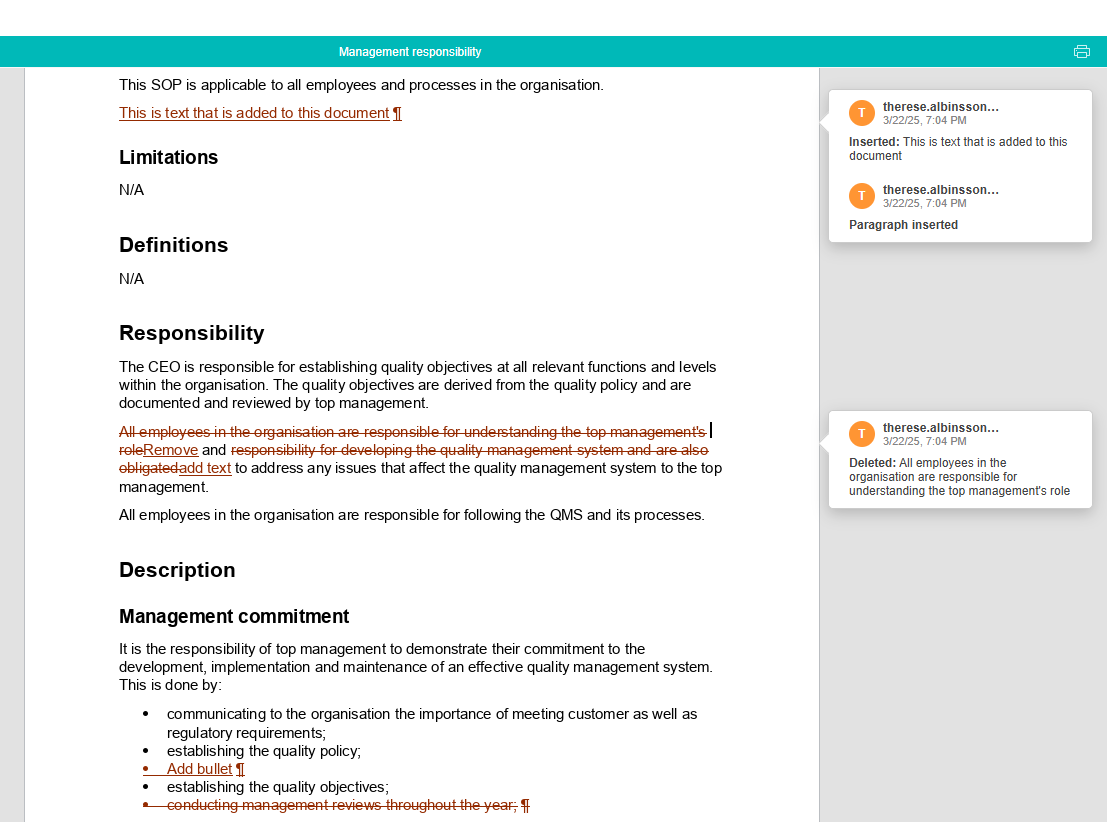 ISO 13485 Document Control