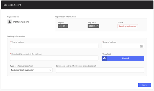 Ready-to-use form